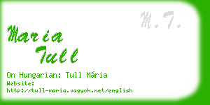 maria tull business card